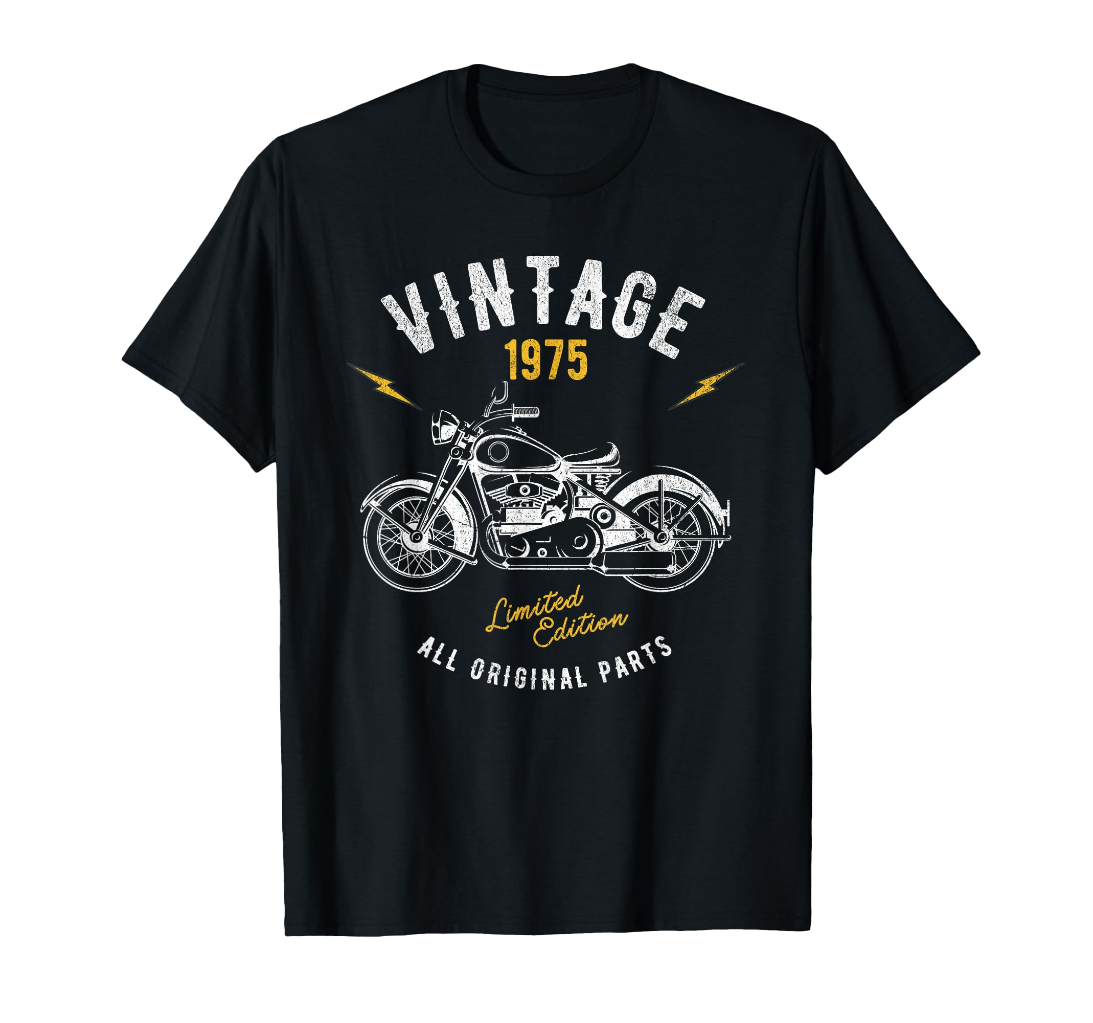 1975 Motorcycle Biker Fiftieth T-Shirt - Custom Art Print Men Women - T-Shirt, Sweatshirt, Hoodie