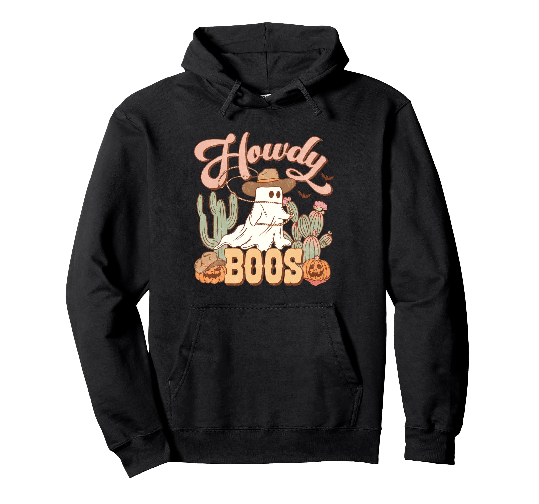 Western Ghost Halloween Howdy Boos Hoodie - Graphic Print Men Women - T-Shirt, Sweatshirt, Hoodie