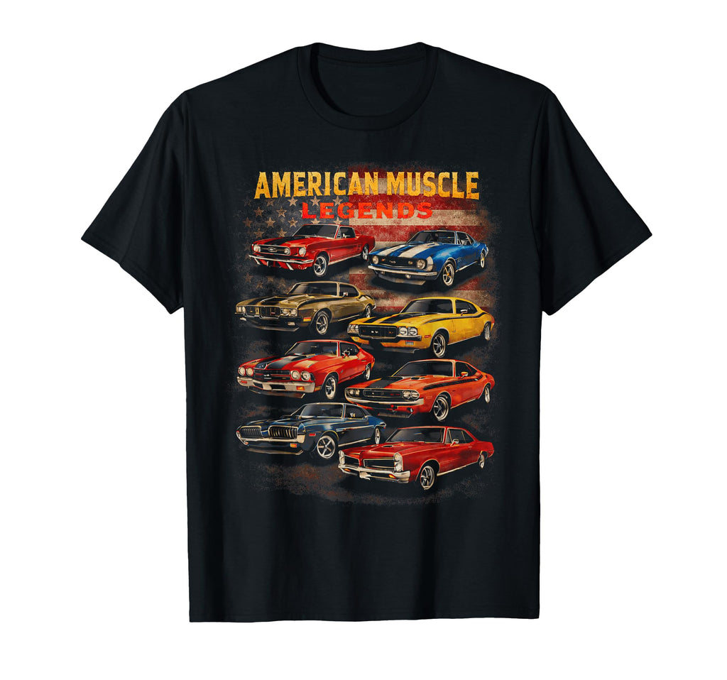 American Muscle Legends Car Enthusiast T-Shirt - Streetwear Style Unisex - T-Shirt, Sweatshirt, Hoodie