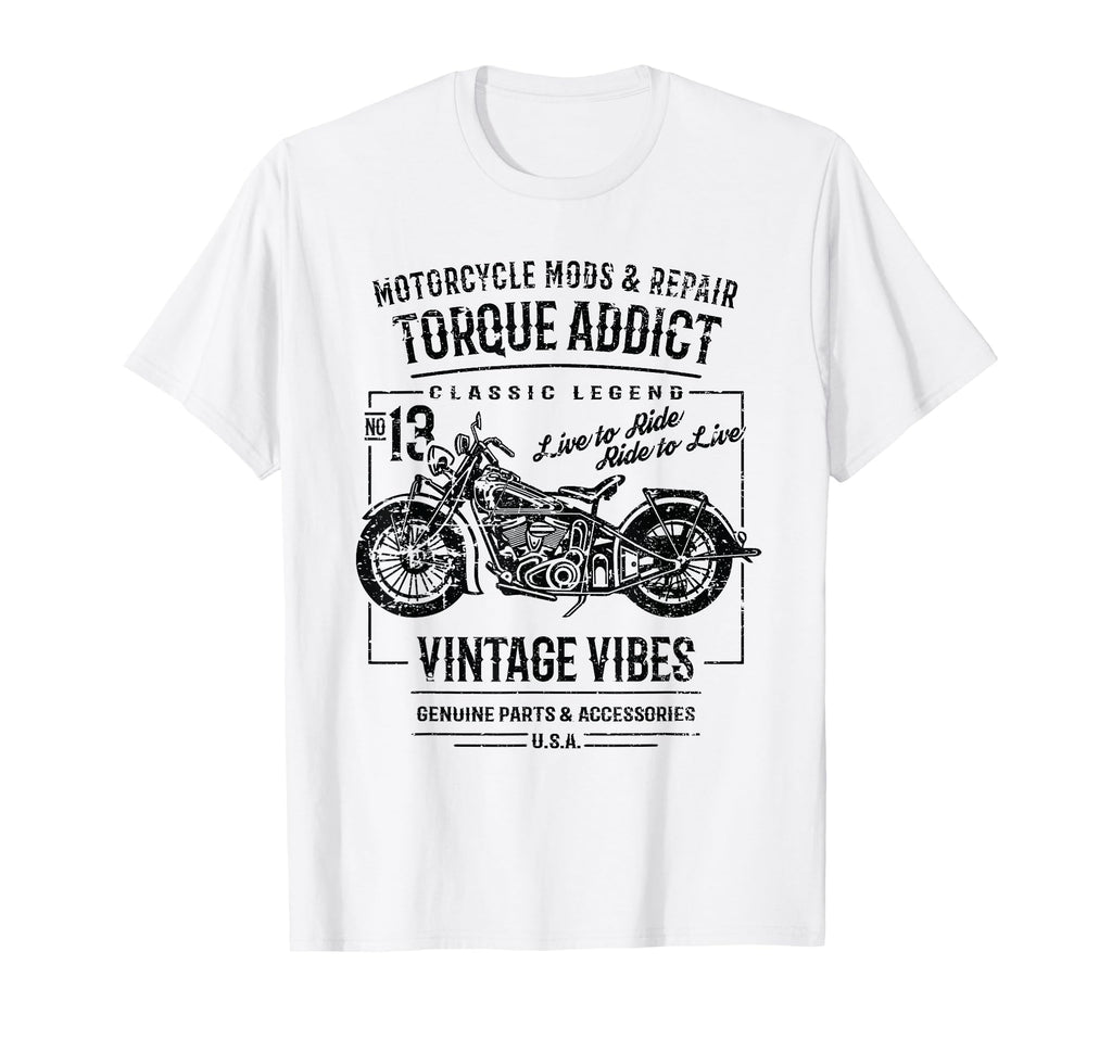 Motorcycle Distressed T-Shirt - Graphic Print Men Women - T-Shirt, Sweatshirt, Hoodie