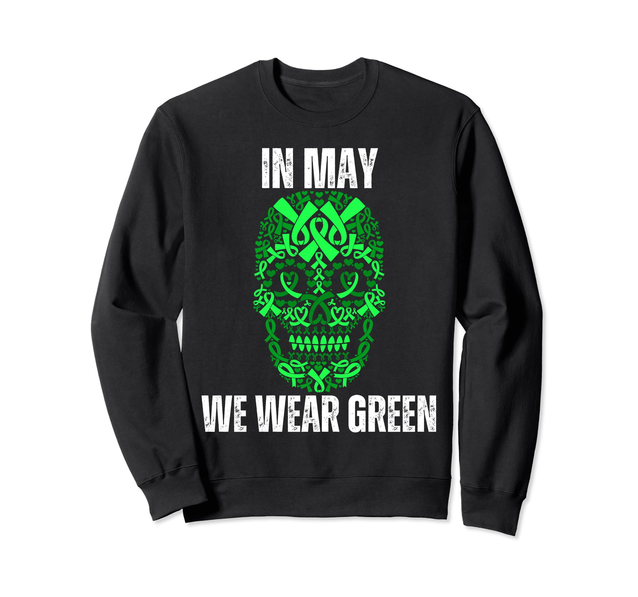 Sugar Skull May We Wear Green Sweatshirt - Aesthetic Graphic for Adults - T-Shirt, Sweatshirt, Hoodie
