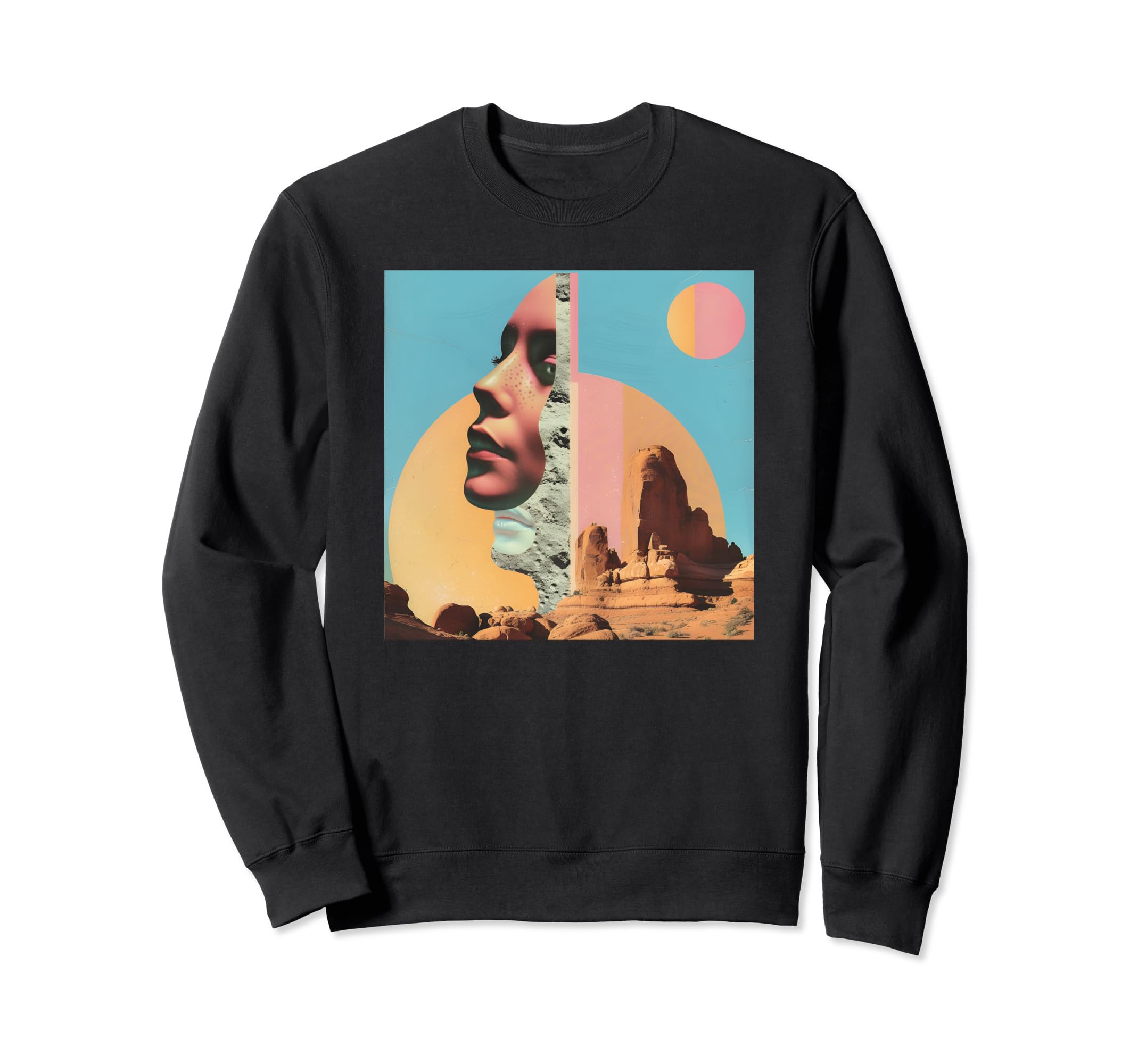 Surreal Pastel Color Collage Art Sweatshirt - Aesthetic Graphic Men Women - T-Shirt, Sweatshirt, Hoodie
