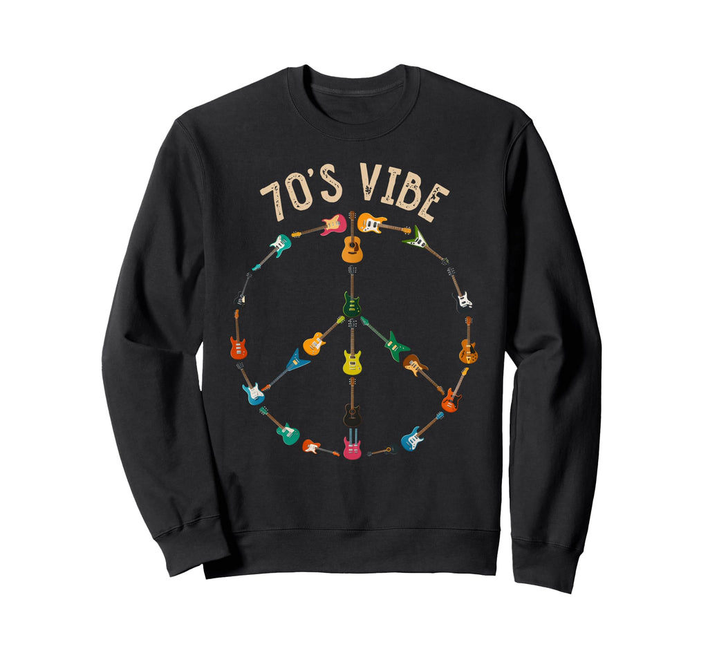 Funny 70S Vibe 70S Party Peace Sign Sweatshirt - Graphic Print for Adults - T-Shirt, Sweatshirt, Hoodie