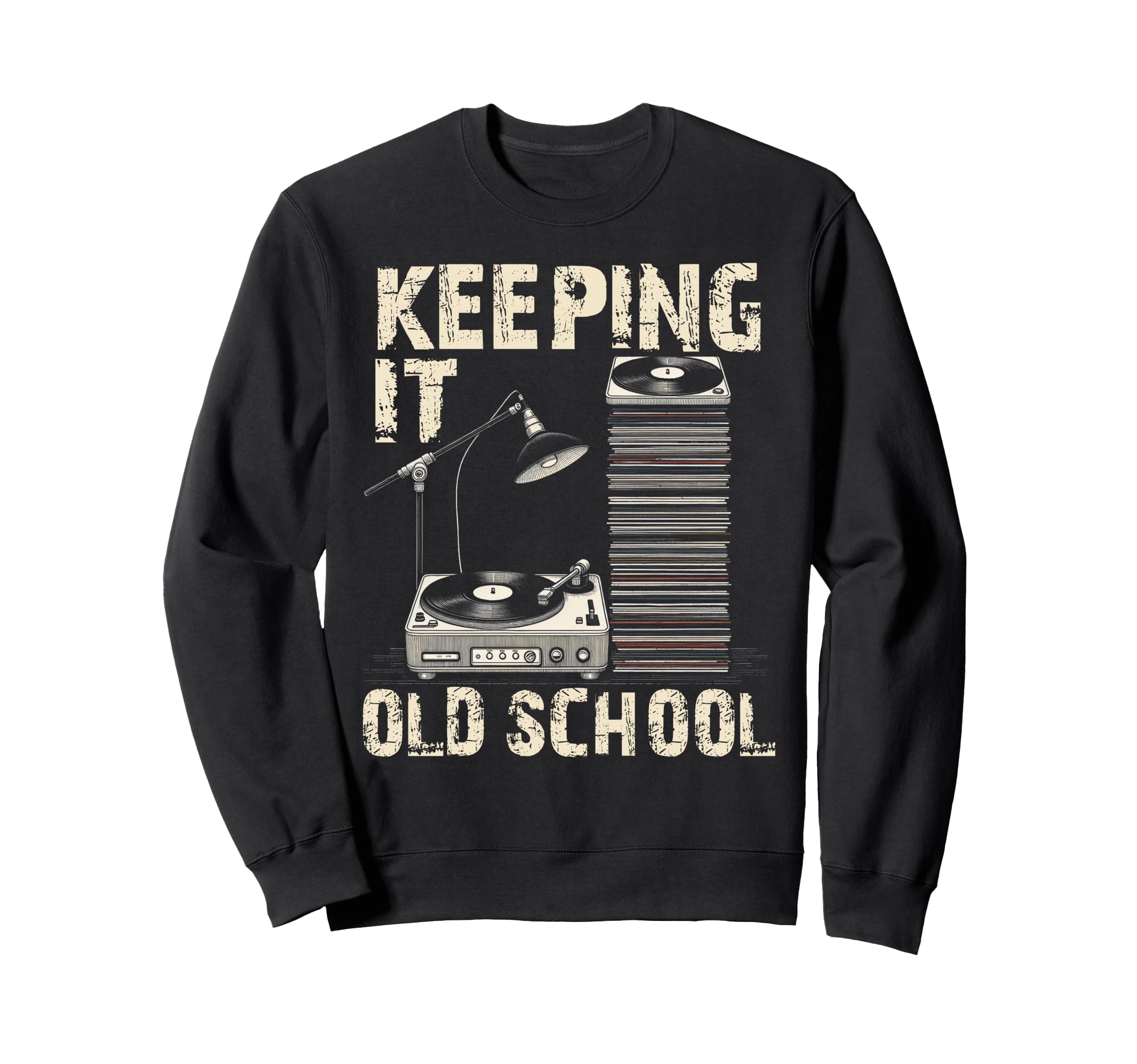 Vinyl Record Player Music Sweatshirt - Aesthetic Graphic for Adults - T-Shirt, Sweatshirt, Hoodie