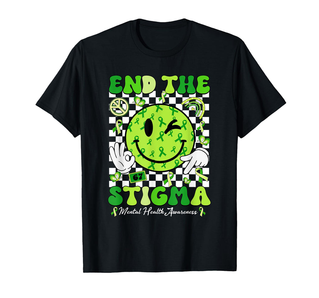 End Stigma Mental Health Matters Awareness T-Shirt - Trendy Graphic Unisex - T-Shirt, Sweatshirt, Hoodie