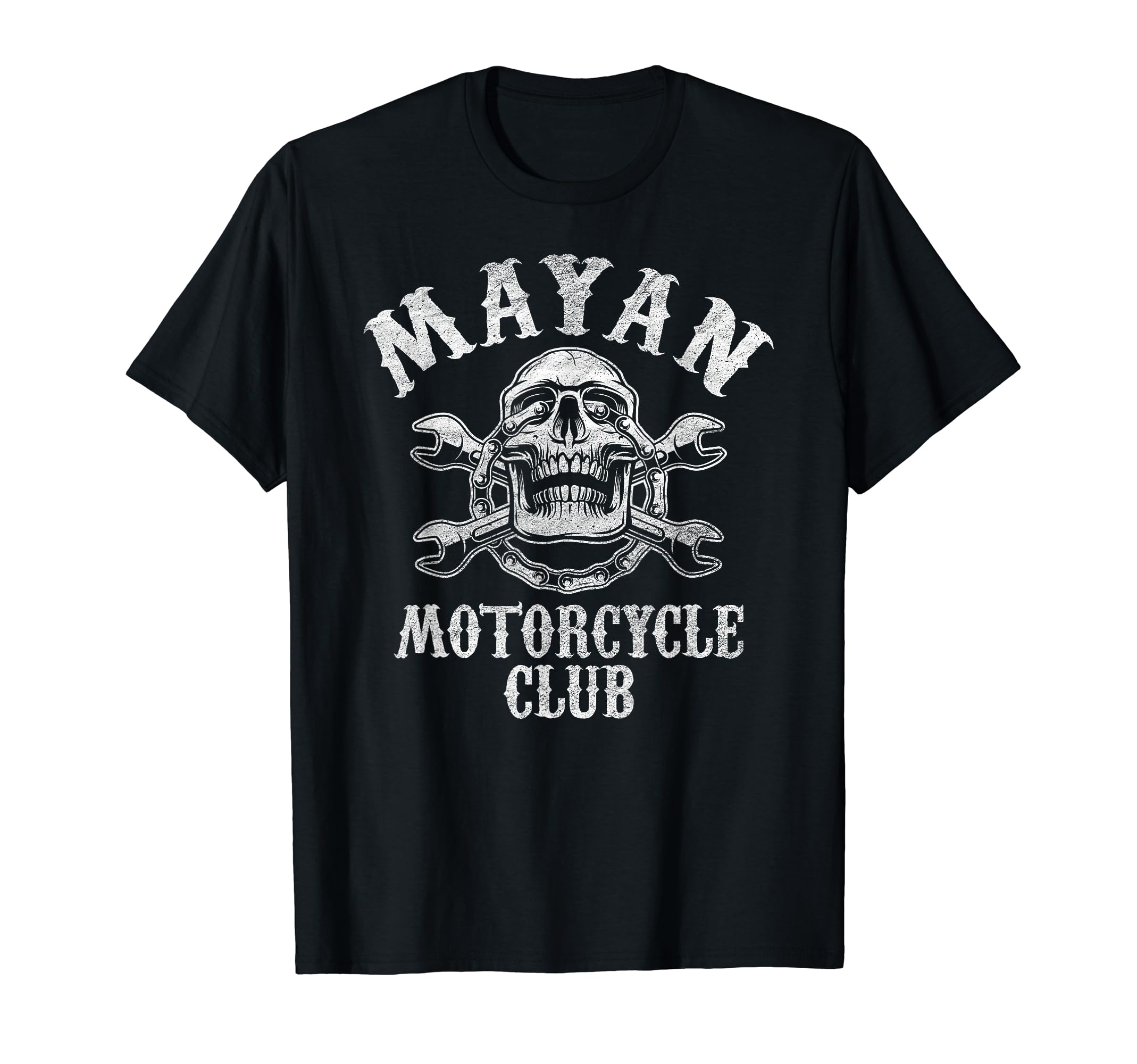 Mayan Motorcycle Gear Wrench Skull Anarchy T-Shirt - Unique Graphic Unisex - T-Shirt, Sweatshirt, Hoodie