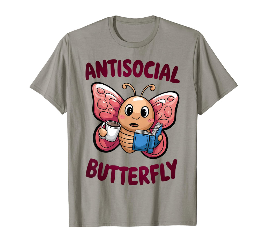 Groovy Anti Social Butterfly Ironic Funny T-Shirt - Streetwear Style Unisex - T-Shirt, Sweatshirt, Hoodie