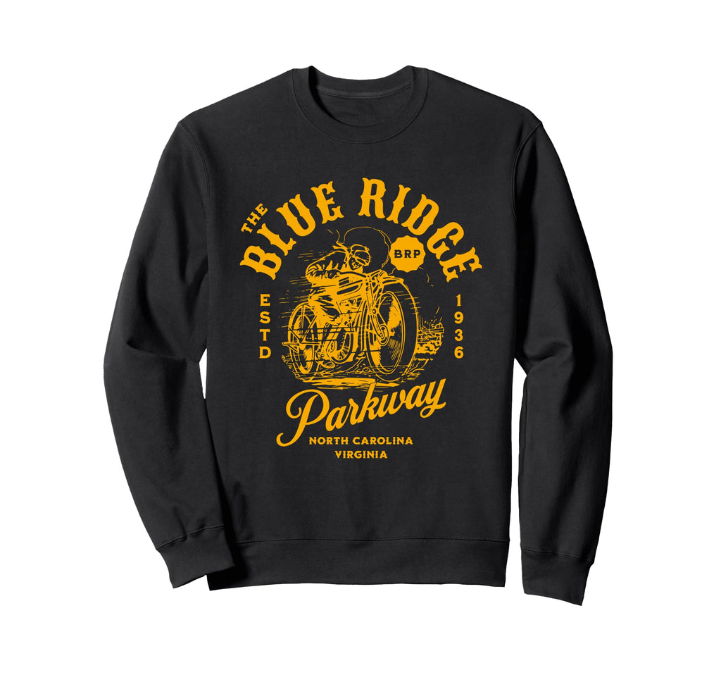 Blue Ridge Parkway Motorcycle Sweatshirt - Custom Art Print for Adults - T-Shirt, Sweatshirt, Hoodie