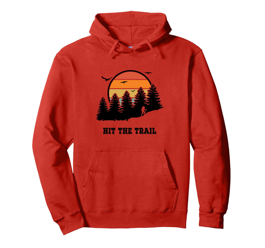 Hikers Sunset Hit Trail Hoodie - Aesthetic Graphic Men Women - T-Shirt, Sweatshirt, Hoodie