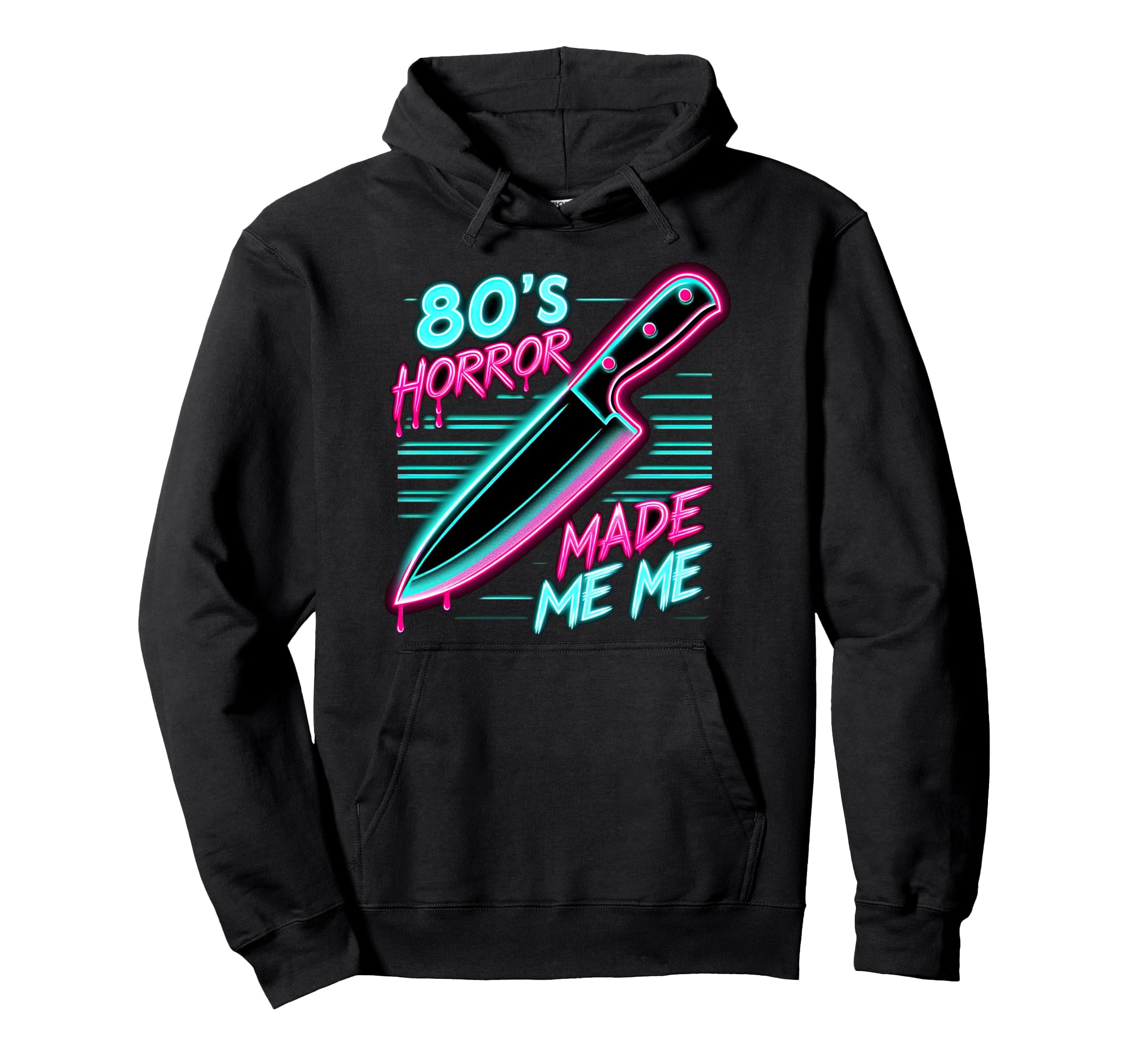 80S Horror Movies Made Me Vaporwave Hoodie - Fun Novelty Design Unisex - T-Shirt, Sweatshirt, Hoodie