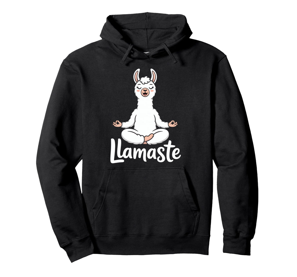 Llamaste Yoga Llama Meditation Pun Mindful Hoodie - Unique Graphic Unisex - T-Shirt, Sweatshirt, Hoodie