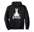 Llamaste Yoga Llama Meditation Pun Mindful Hoodie - Unique Graphic Unisex - T-Shirt, Sweatshirt, Hoodie