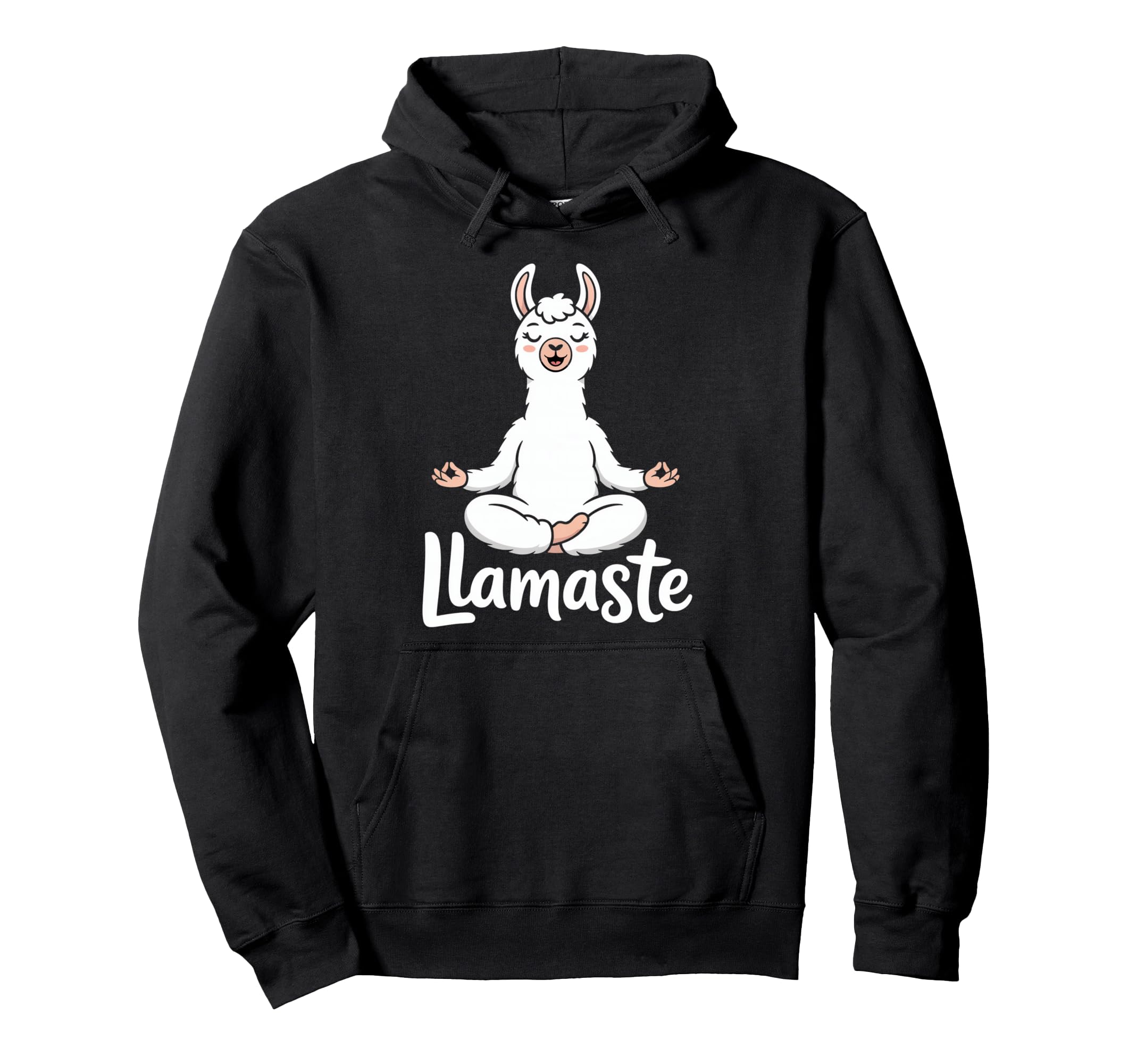 Llamaste Yoga Llama Meditation Pun Mindful Hoodie - Unique Graphic Unisex - T-Shirt, Sweatshirt, Hoodie