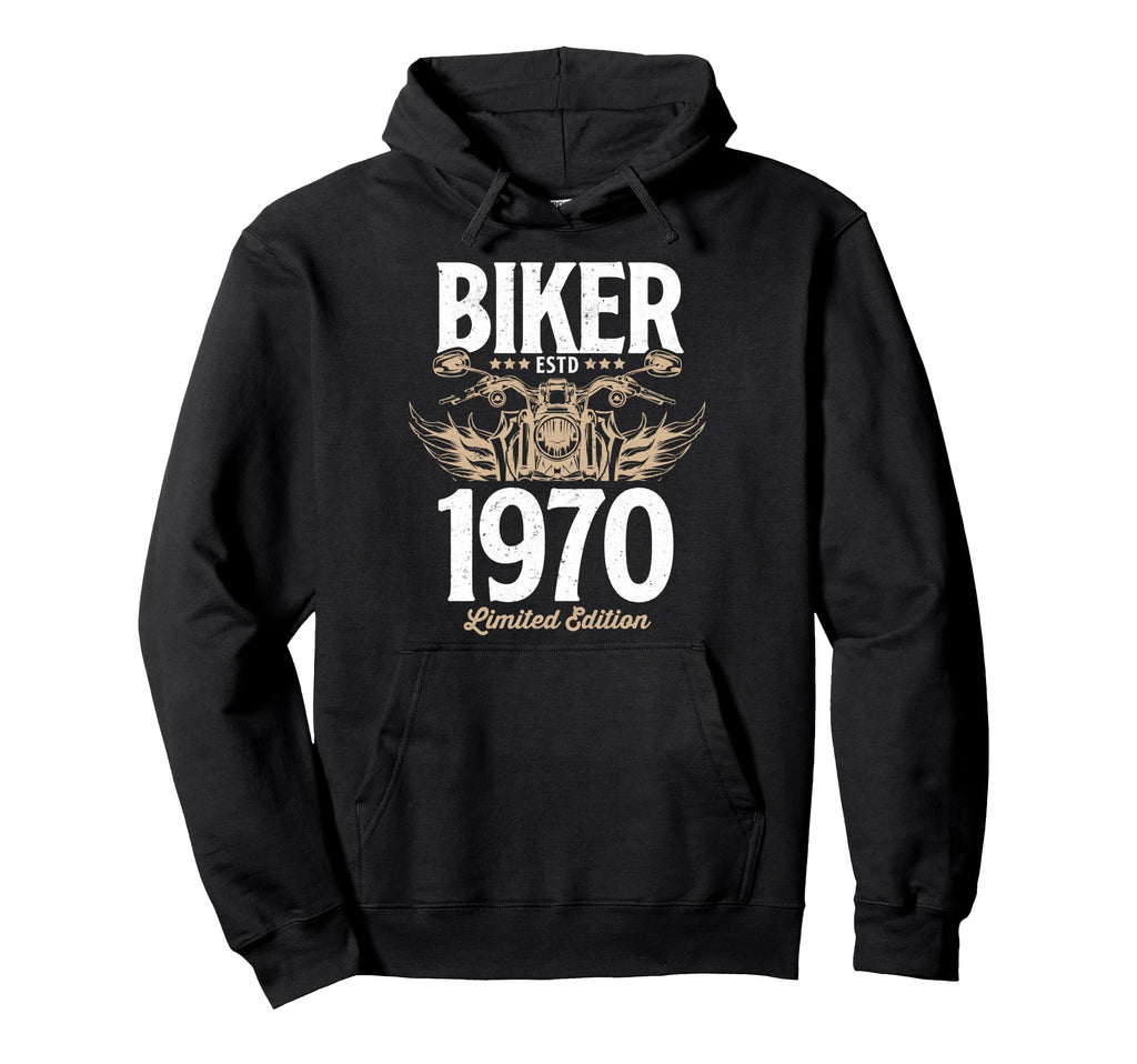 Biker Motorcycle Lover Born 1970 Hoodie - Aesthetic Graphic Men Women - T-Shirt, Sweatshirt, Hoodie