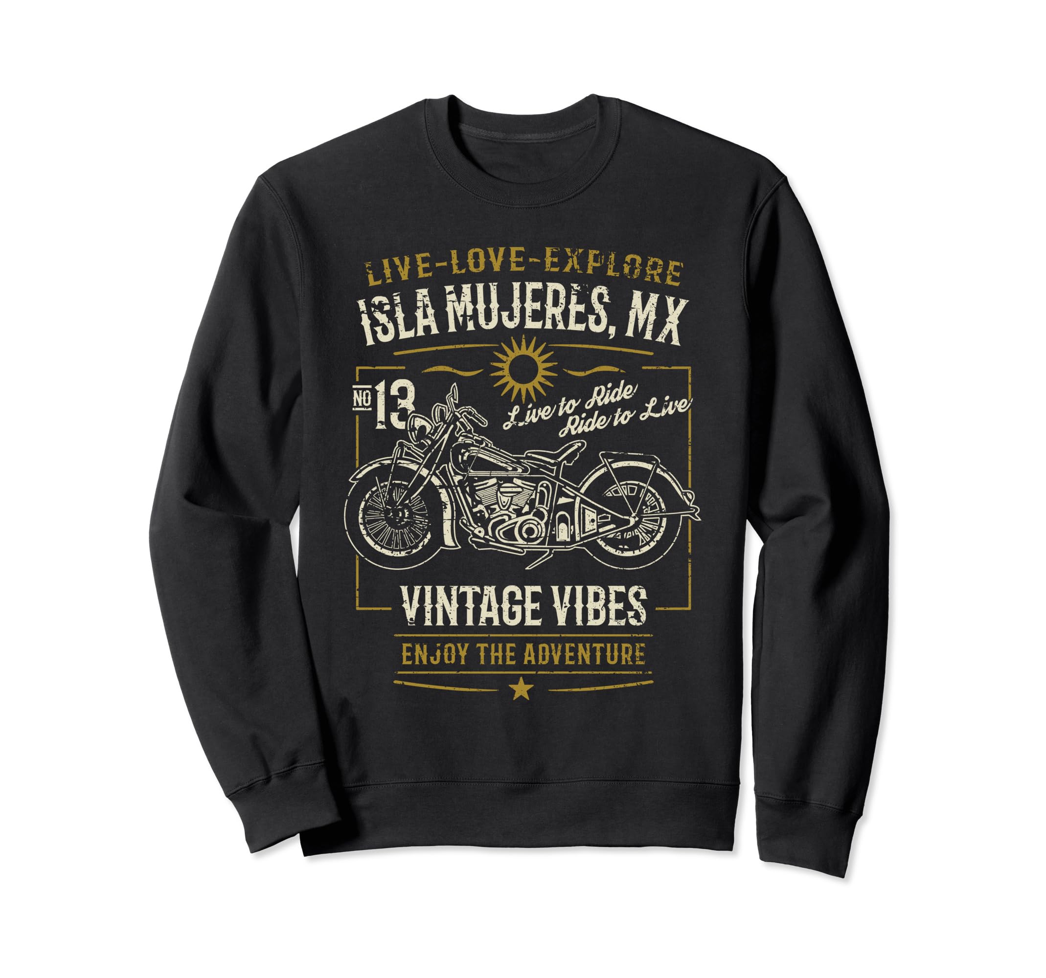 Isla Mujeres Mx Mexico Distressed Sweatshirt - Minimalist Print Unisex - T-Shirt, Sweatshirt, Hoodie