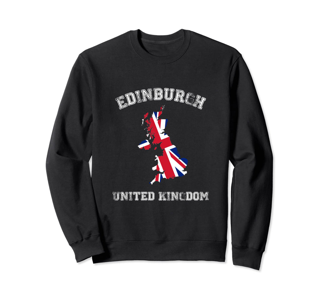 Edinburgh United Kingdom Distressed Sweatshirt - Trendy Graphic for Adults - T-Shirt, Sweatshirt, Hoodie
