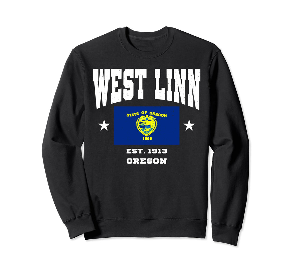 West Linn Oregon Or Throwback Sweatshirt - Fun Novelty Design for Adults - T-Shirt, Sweatshirt, Hoodie