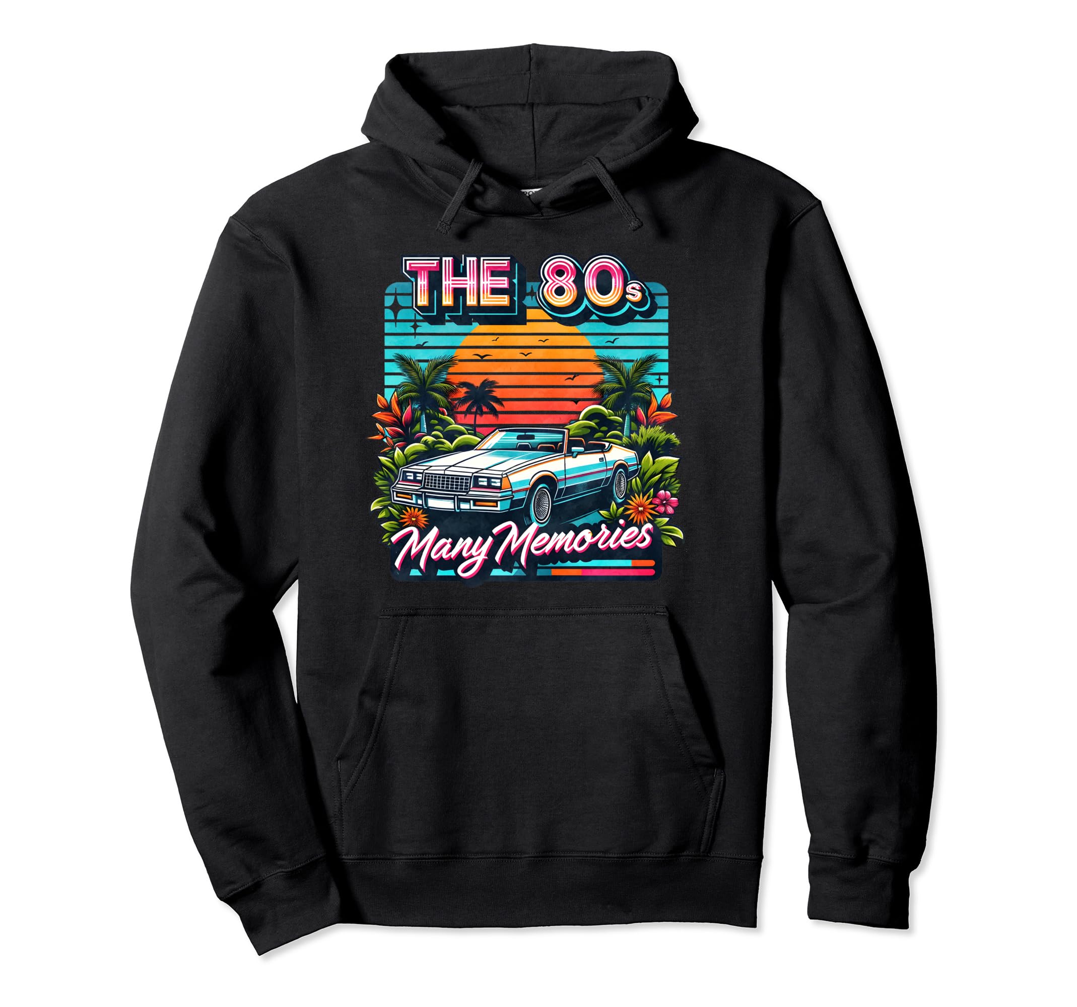 80S Many Memories Synthwave Culture Hoodie - Trendy Graphic for Adults - T-Shirt, Sweatshirt, Hoodie