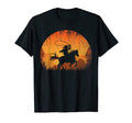 Sunset Country Western Horseback Riding T-Shirt - Custom Art Print Unisex - T-Shirt, Sweatshirt, Hoodie
