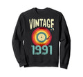 1991 Vinyl Phonograph Record Player Sweatshirt - Graphic Print Men Women - T-Shirt, Sweatshirt, Hoodie