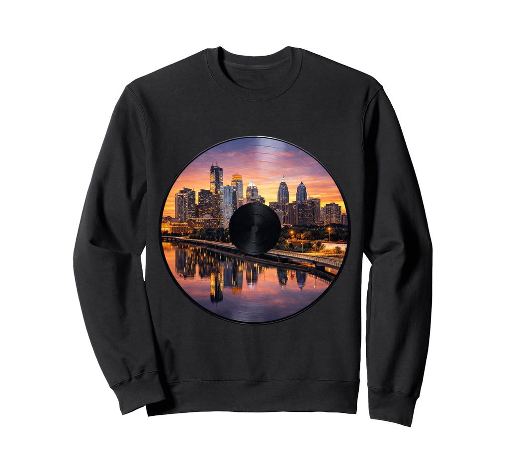 Philadelphia Pennsylvania Vinyl Sweatshirt - Novelty Apparel Men Women - T-Shirt, Sweatshirt, Hoodie
