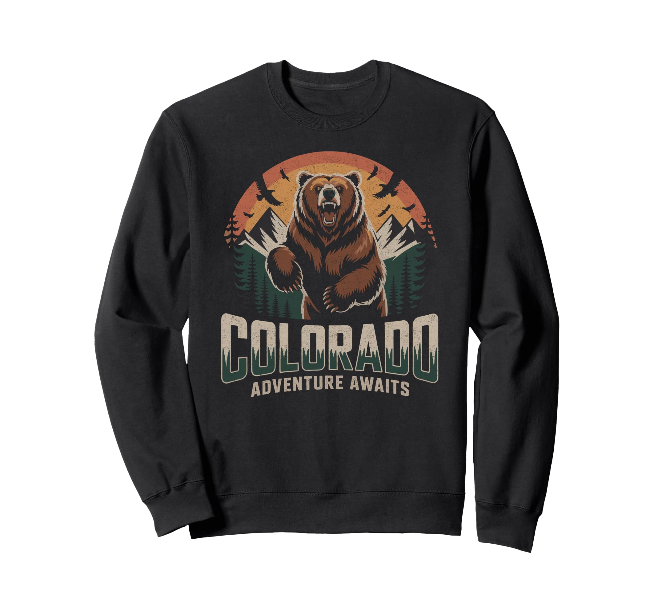 Colorado Mountains Nature Hiking Sweatshirt - Minimalist Print for Adults - T-Shirt, Sweatshirt, Hoodie