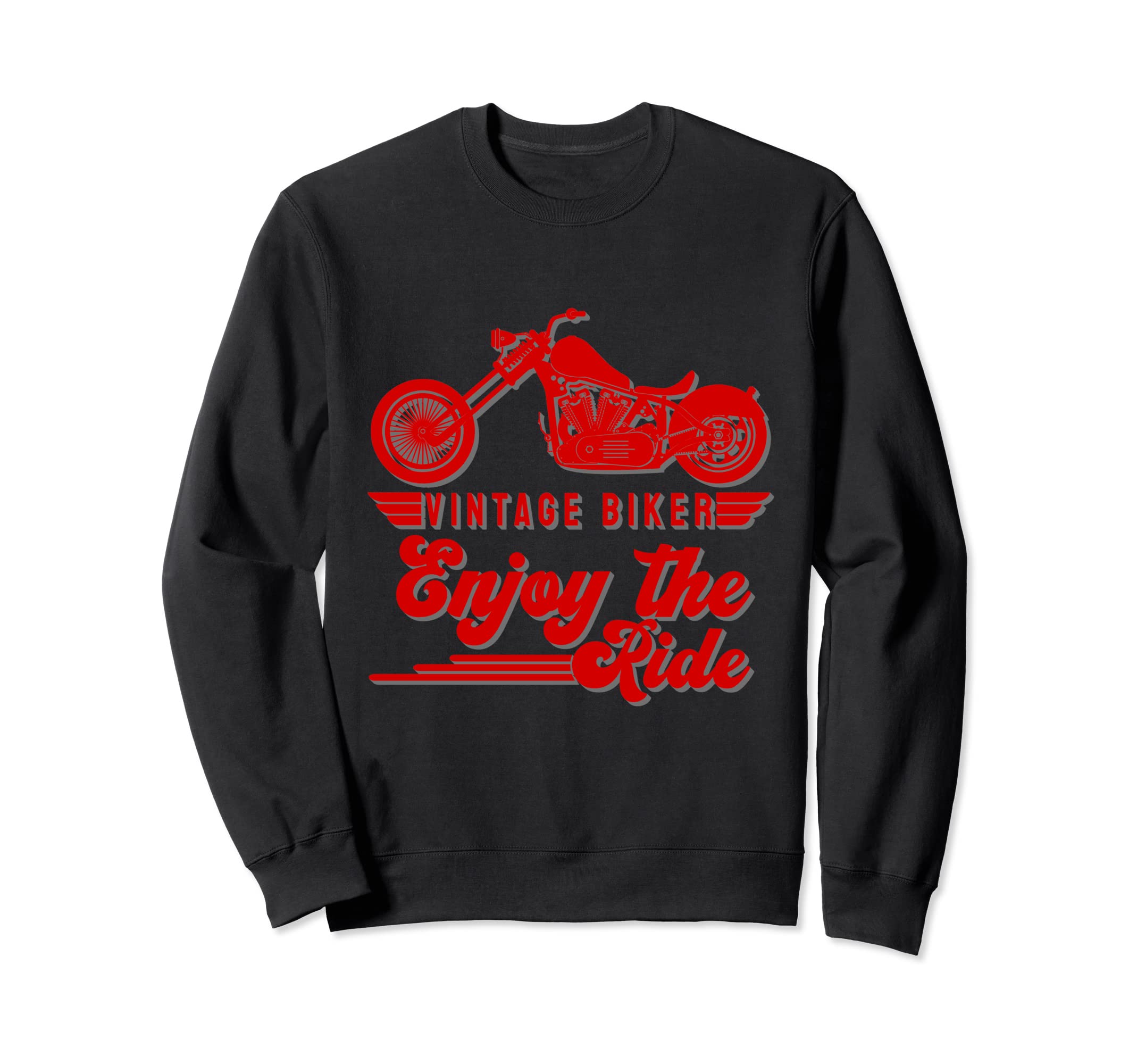Biker Custom Chop Motorcycle Rider Sweatshirt - Unique Graphic Men Women - T-Shirt, Sweatshirt, Hoodie