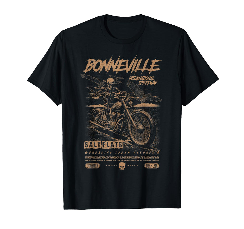 Bonneville Salt Flats Motorcycle T-Shirt - Streetwear Style for Adults - T-Shirt, Sweatshirt, Hoodie