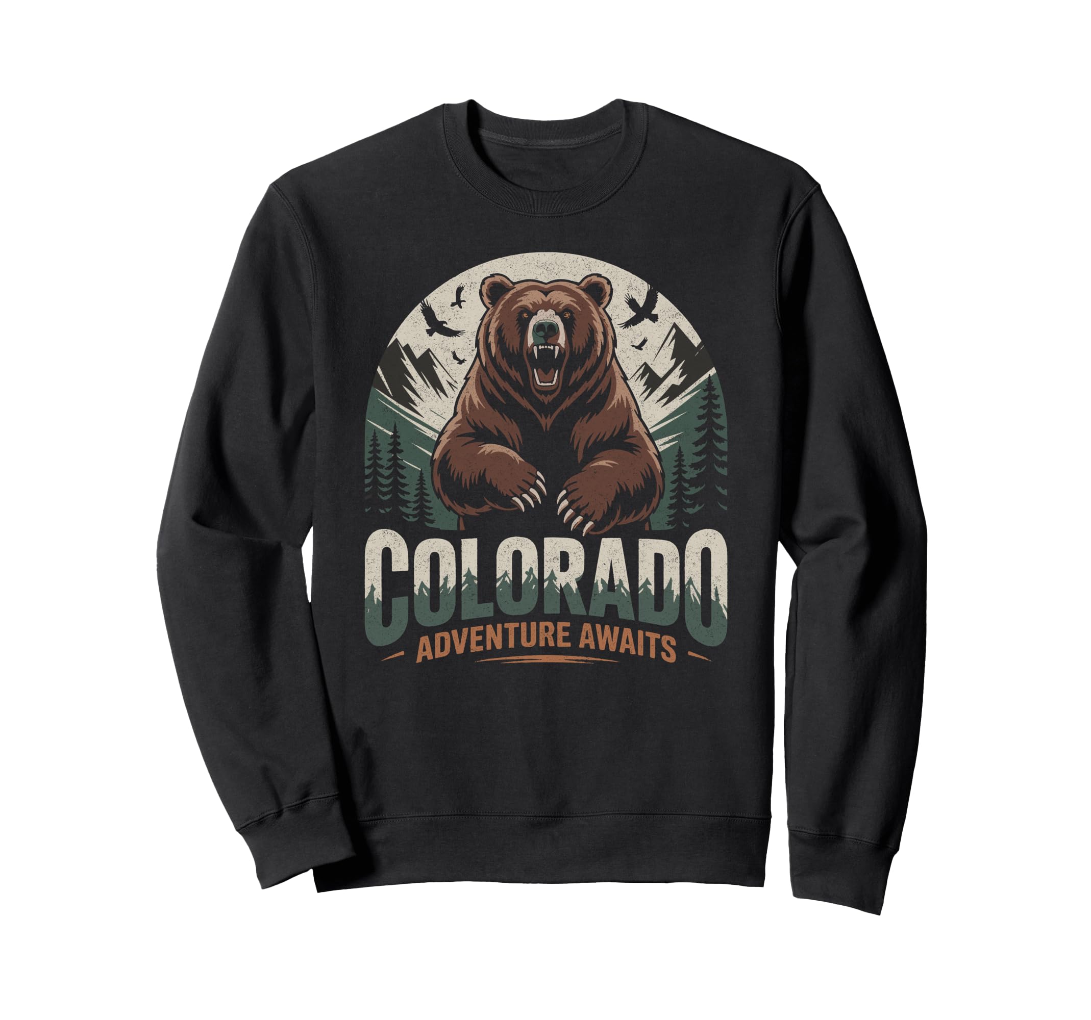 Colorado Mountains Nature Hiking Sweatshirt - Fun Novelty Design for Adults - T-Shirt, Sweatshirt, Hoodie