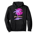 Synthwave 80S Synth Beach Nowhere Hoodie - Aesthetic Graphic Men Women - T-Shirt, Sweatshirt, Hoodie