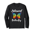 Antisocial Butterfly Funny Gift T-Shirt - Custom Art Print Unisex - T-Shirt, Sweatshirt, Hoodie