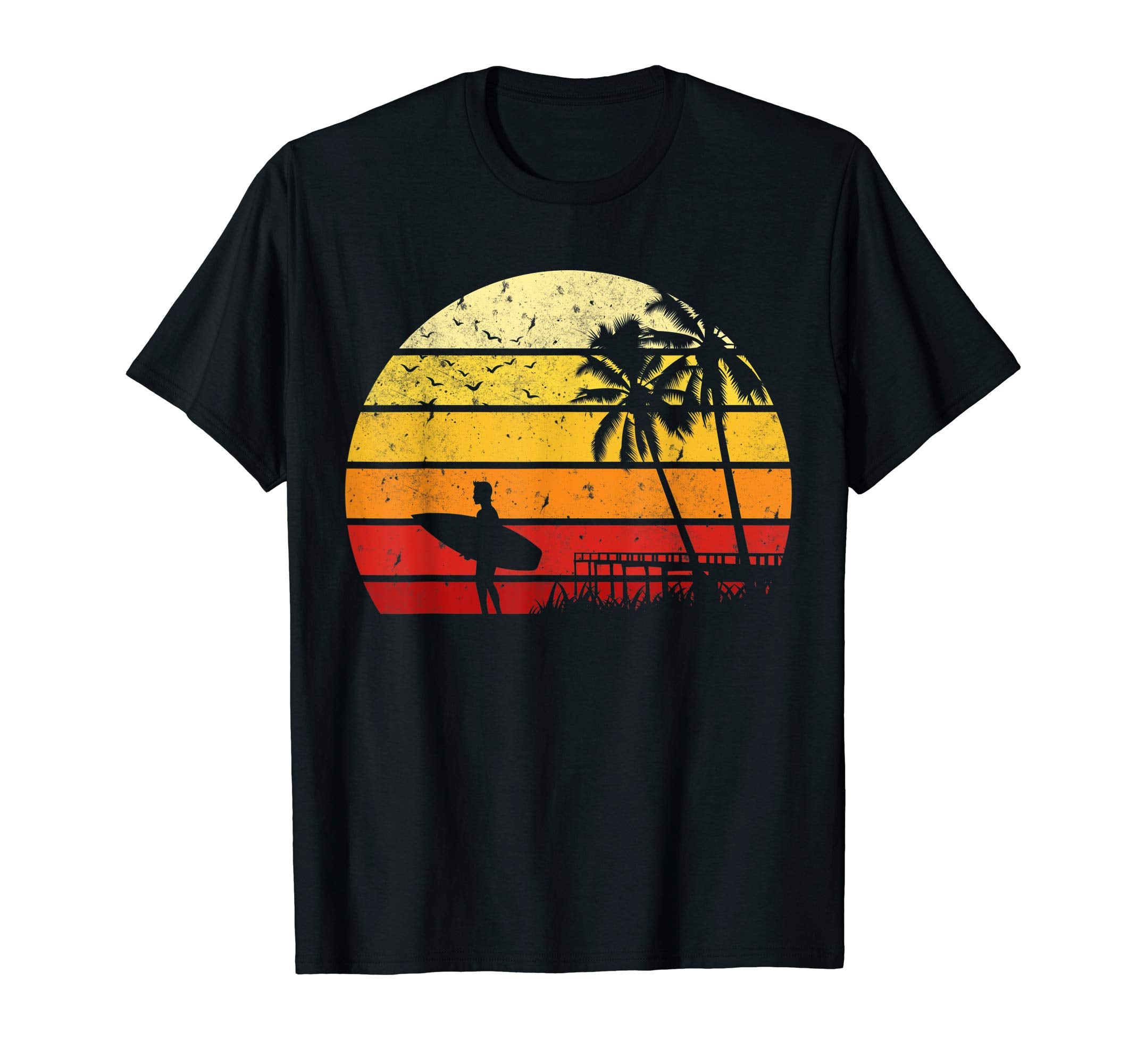Sunset Surfing Surfriders Shortboard T-Shirt - Graphic Print for Adults - T-Shirt, Sweatshirt, Hoodie