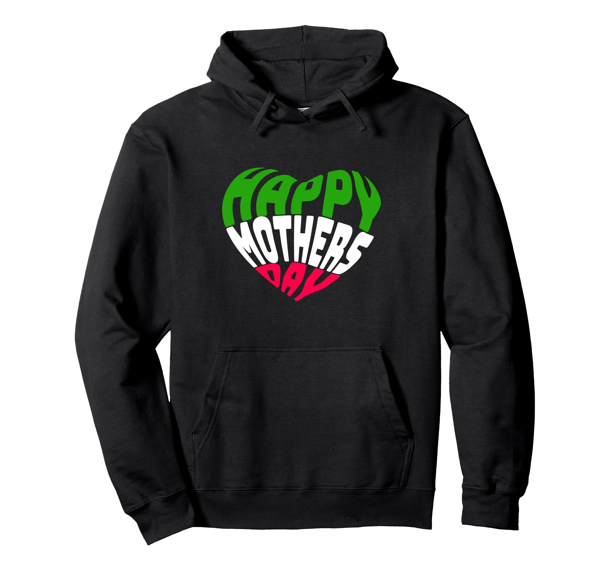 Happy Mothers Day Heart Typography Mom Hoodie - Trendy Graphic for Adults - T-Shirt, Sweatshirt, Hoodie