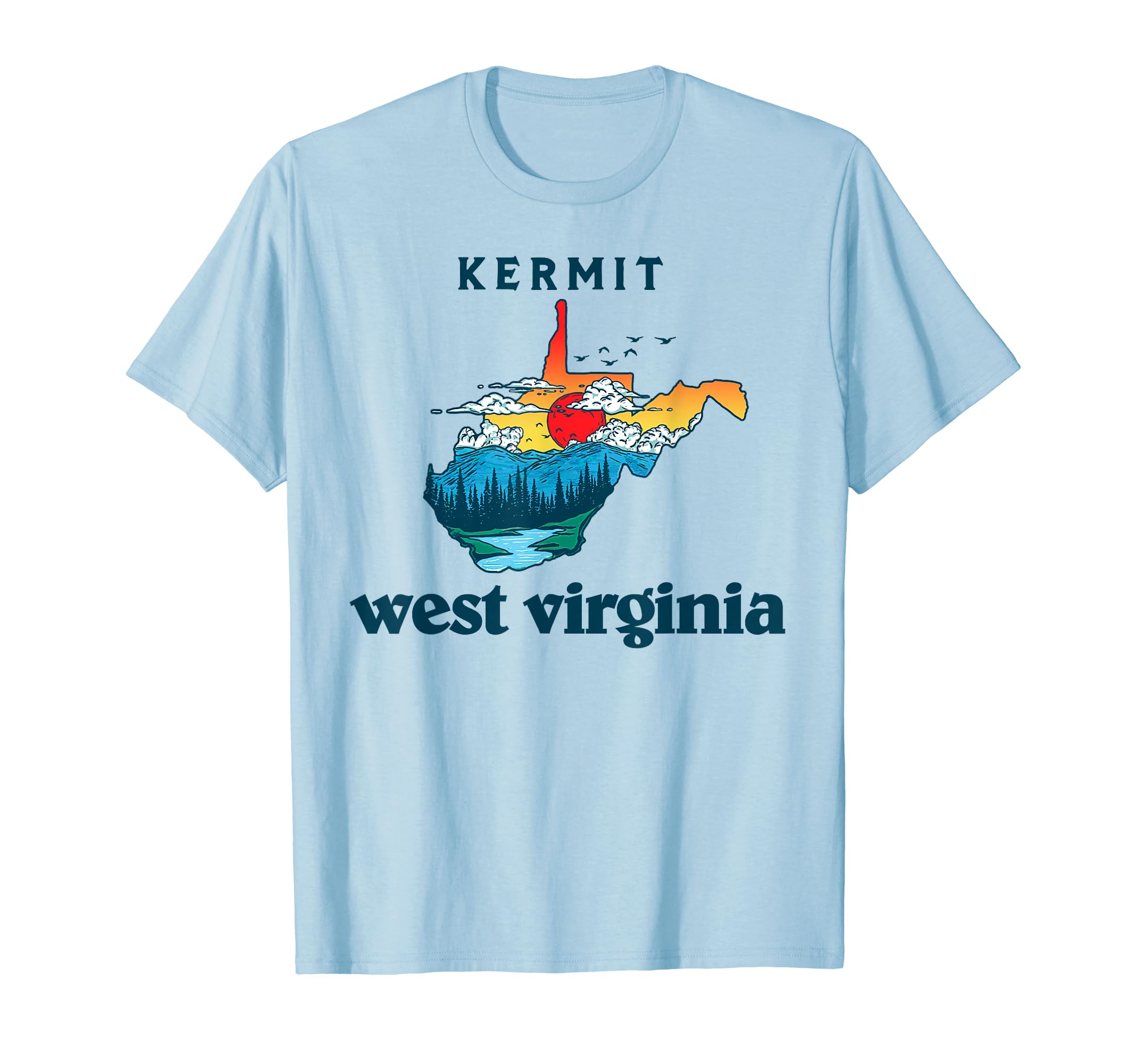 Kermit West Virginia Outdoors Mountain T-Shirt - Unique Graphic Men Women - T-Shirt, Sweatshirt, Hoodie