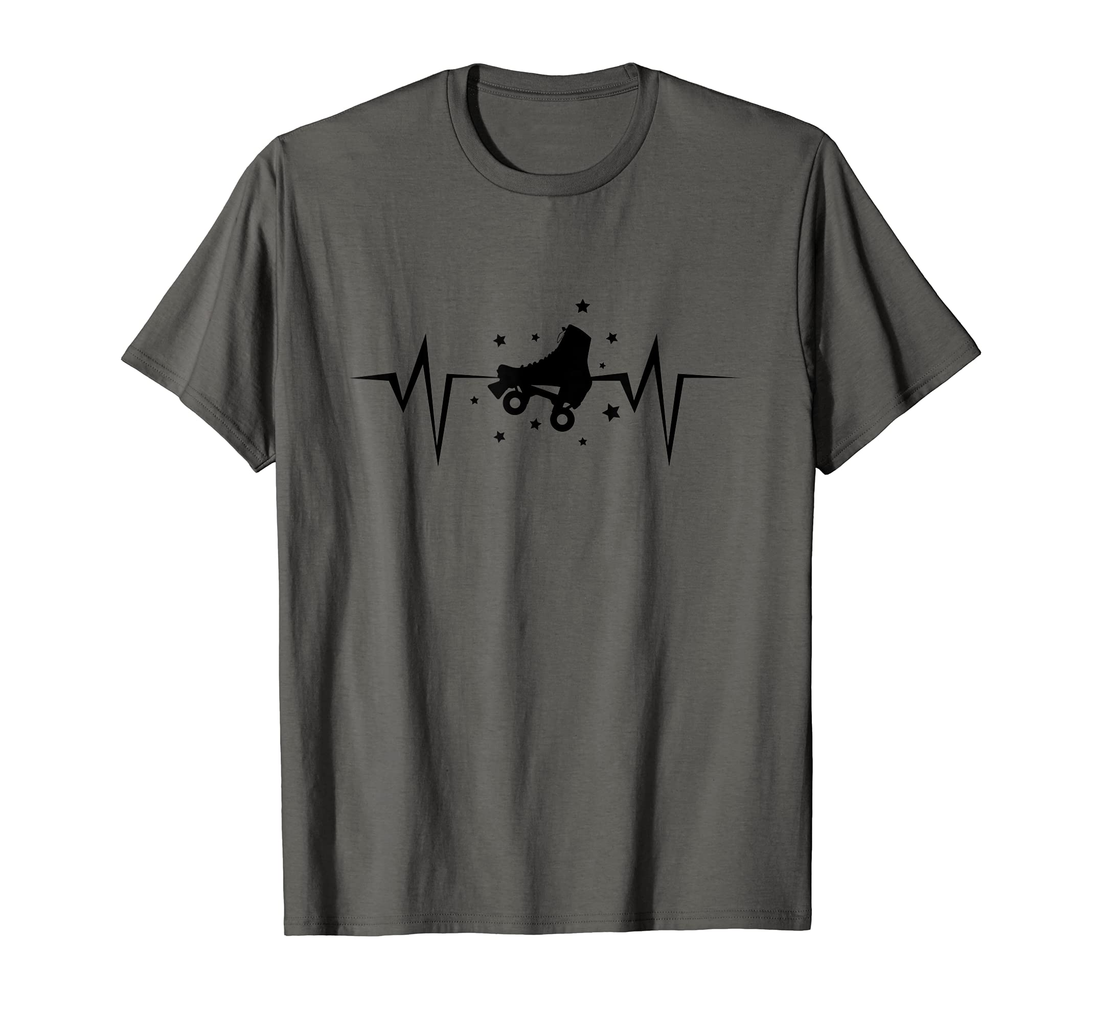 Roller Skater Heartbeat Skating Rink T-Shirt - Custom Art Print Men Women - T-Shirt, Sweatshirt, Hoodie
