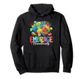 Embrace Neurodiversity Brain Autism Hoodie - Custom Art Print for Adults - T-Shirt, Sweatshirt, Hoodie