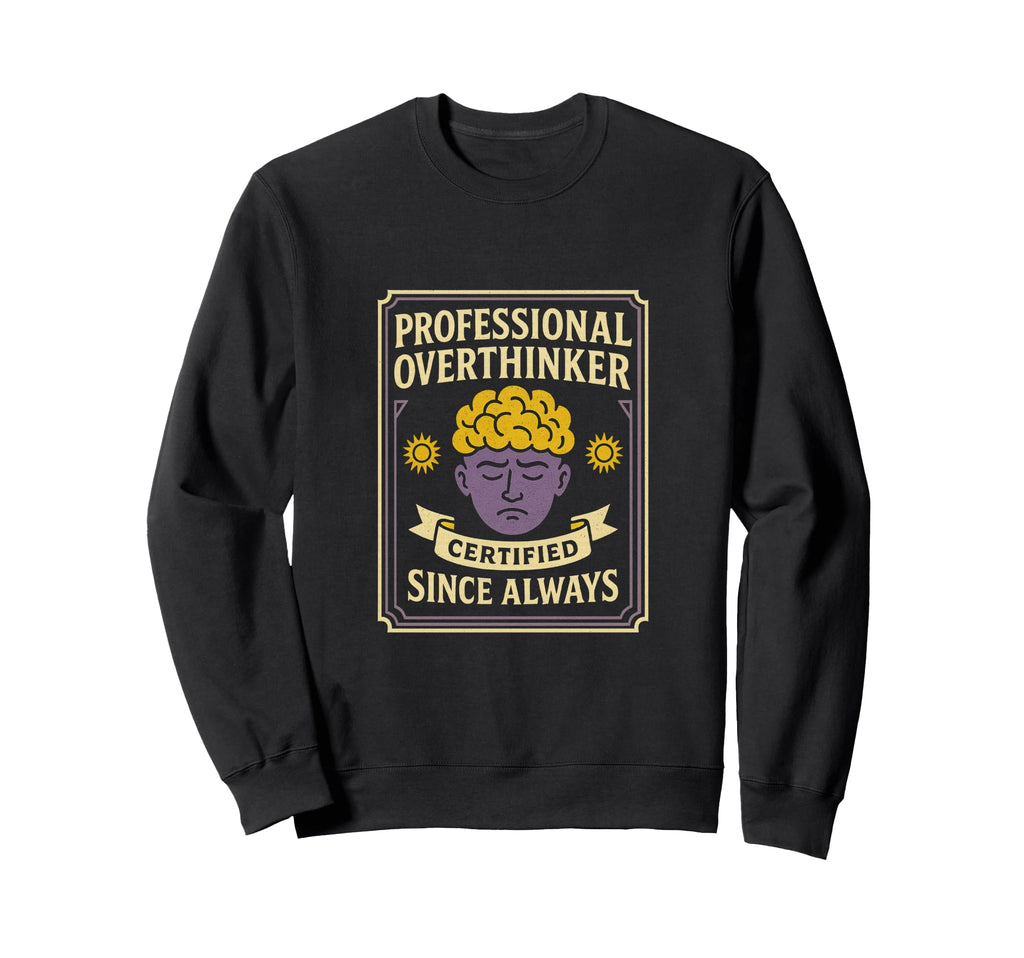 Professional Overthinker Certified Sweatshirt - Streetwear Style Men Women - T-Shirt, Sweatshirt, Hoodie