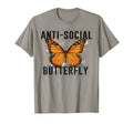Anti Social Butterfly Funny Butterfly T-Shirt - Aesthetic Graphic Unisex - T-Shirt, Sweatshirt, Hoodie