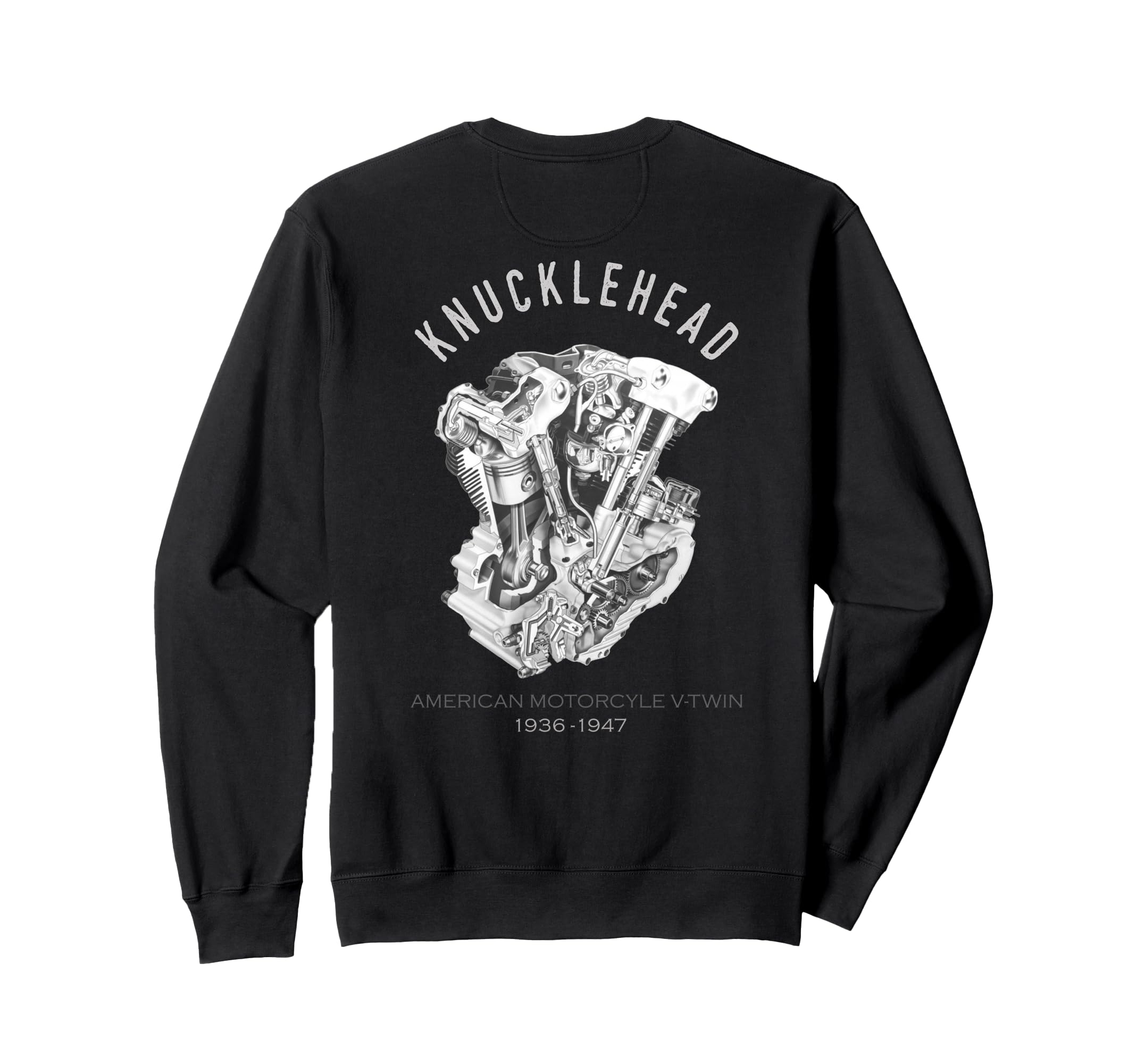 American Motorcycle Knucklehead V Sweatshirt - Custom Art Print Men Women - T-Shirt, Sweatshirt, Hoodie