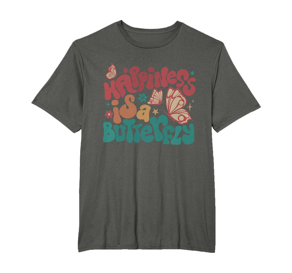 Happiness Is Butterfly Mental Health T-Shirt - Custom Art Print for Adults - T-Shirt, Sweatshirt, Hoodie