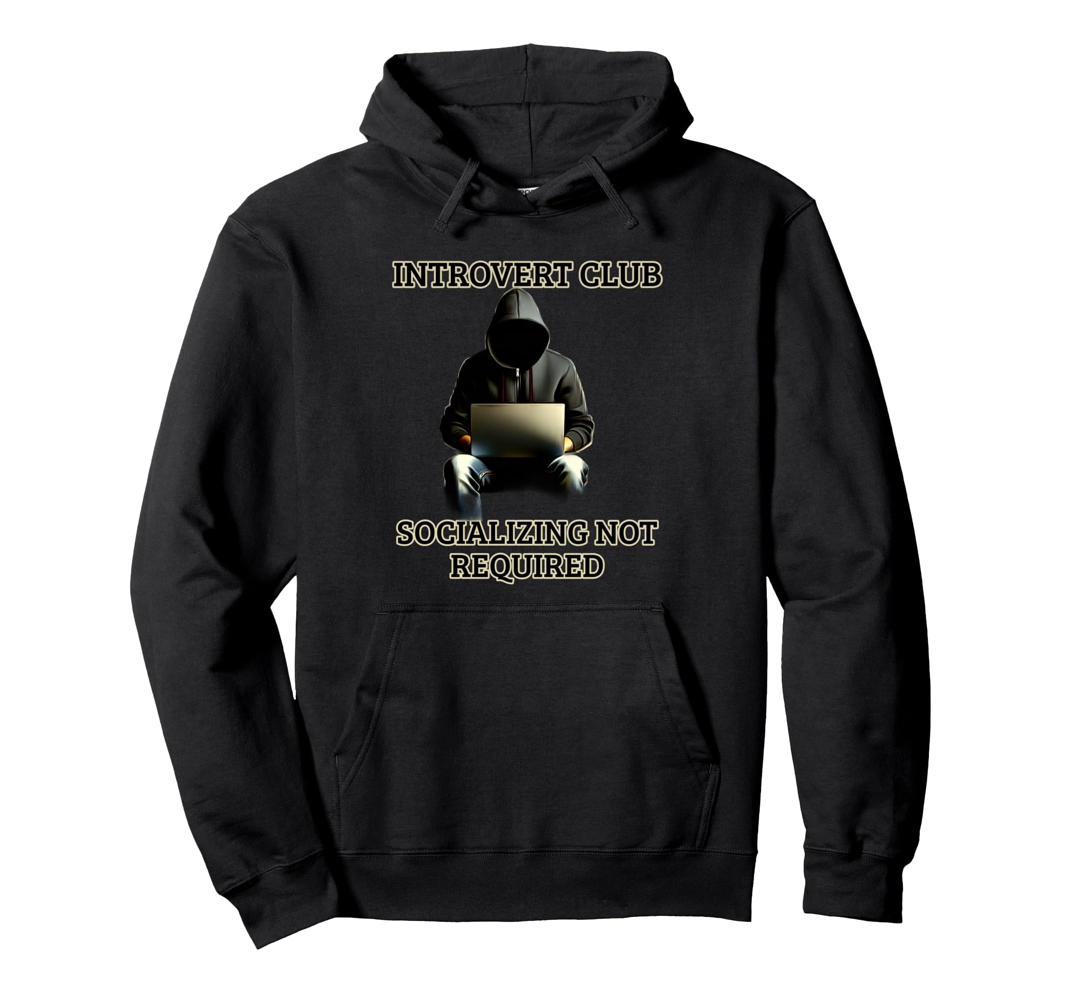 Introvert Club Funny Anti Social Gift Hoodie - Graphic Print Men Women - T-Shirt, Sweatshirt, Hoodie