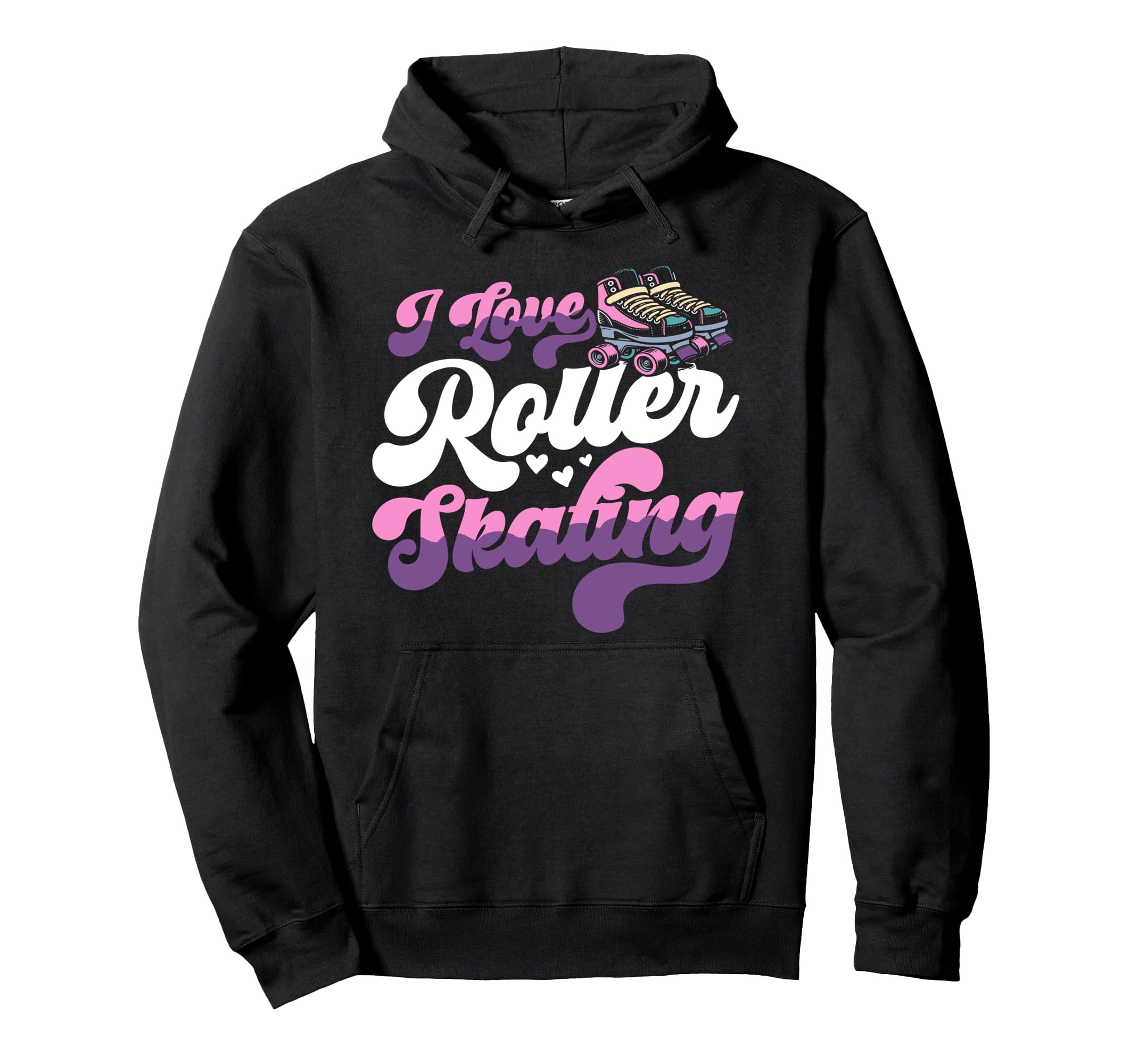 Roller Skating Skate 1970S I Love Roller Hoodie - Graphic Print Men Women - T-Shirt, Sweatshirt, Hoodie