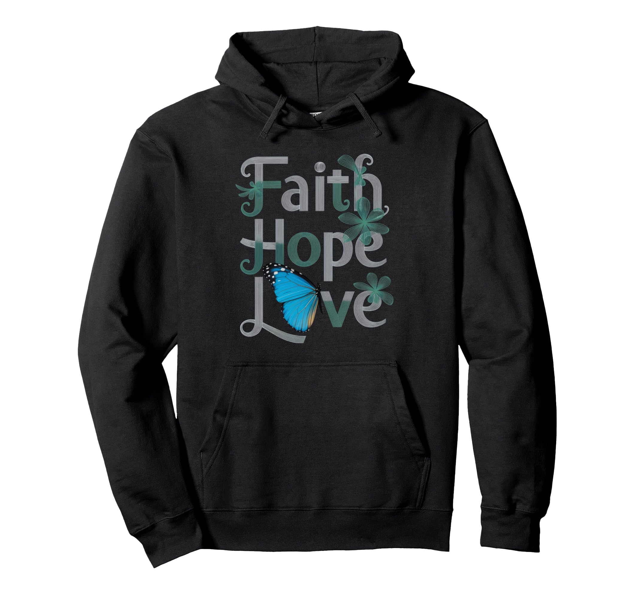 Faith Hope Love Mental Health Awareness Hoodie - Minimalist Print Unisex - T-Shirt, Sweatshirt, Hoodie