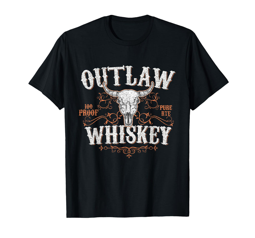 Outlaw Whiskey Country T-Shirt - Aesthetic Graphic Men Women - T-Shirt, Sweatshirt, Hoodie
