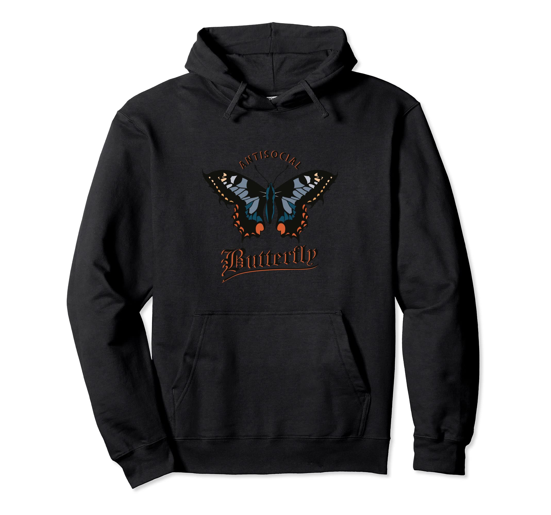 Antisocial Butterfly Hoodie - Novelty Apparel Men Women - T-Shirt, Sweatshirt, Hoodie