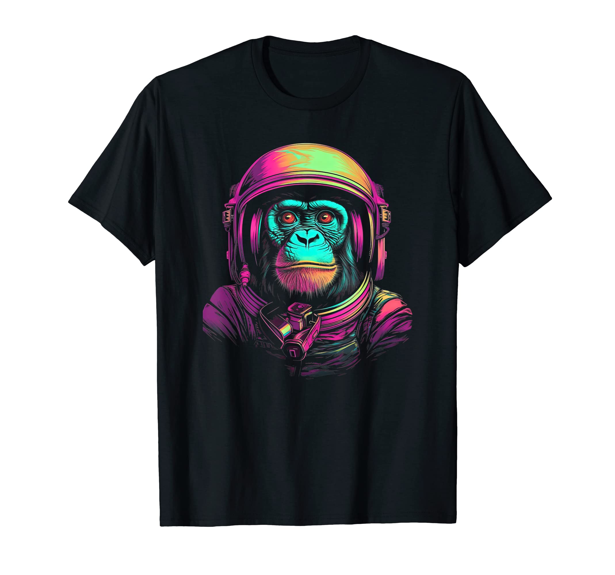 Synthwave Retrowave Monkey T-Shirt - Casual Everyday Wear for Adults - T-Shirt, Sweatshirt, Hoodie