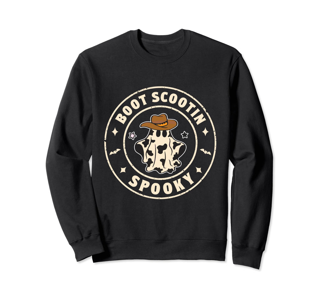 Western Halloween Cowboy Ghost Sweatshirt - Casual Everyday Wear Unisex - T-Shirt, Sweatshirt, Hoodie