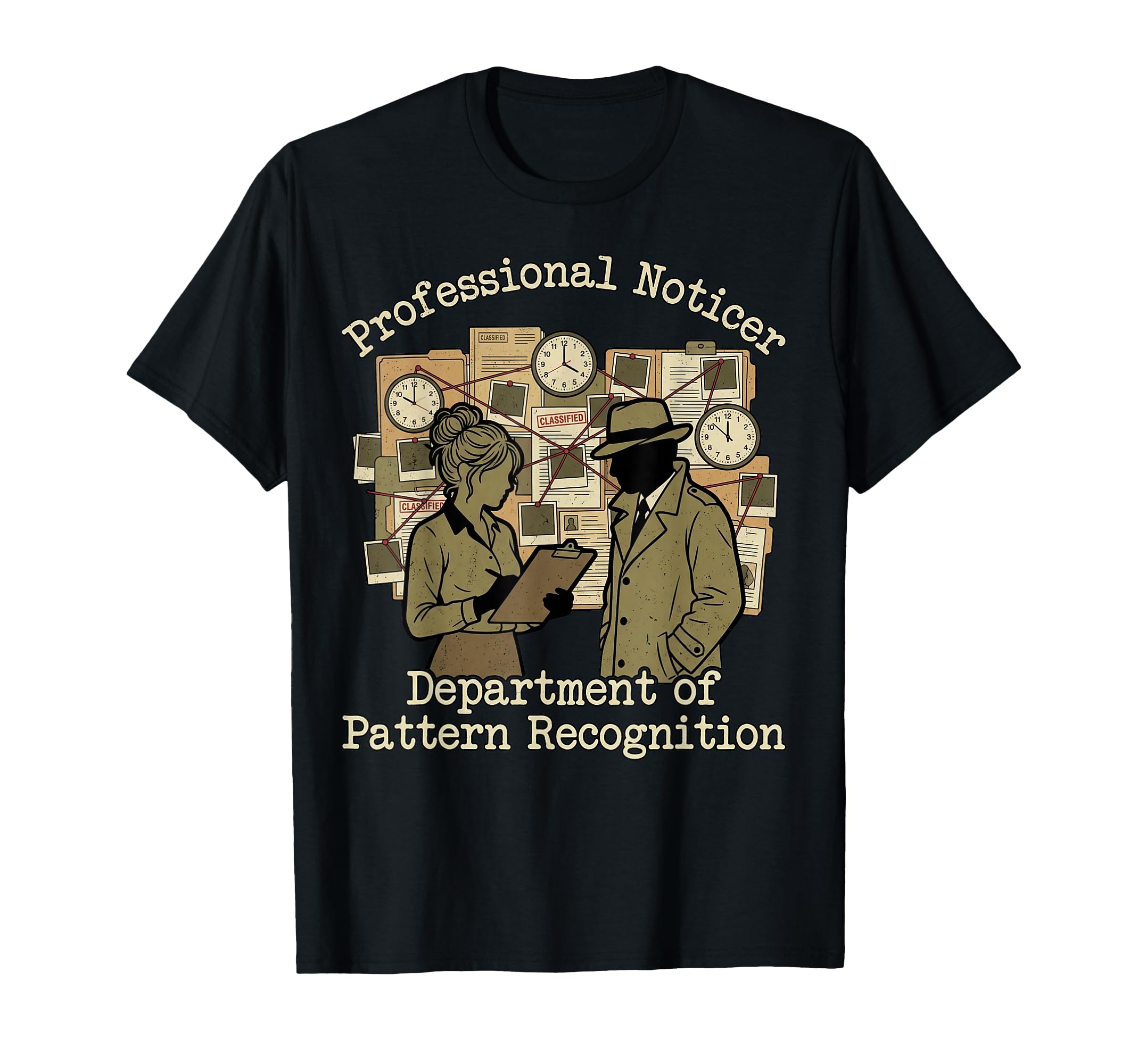 Professional Noticer Department Pattern T-Shirt - Unique Graphic Men Women - T-Shirt, Sweatshirt, Hoodie