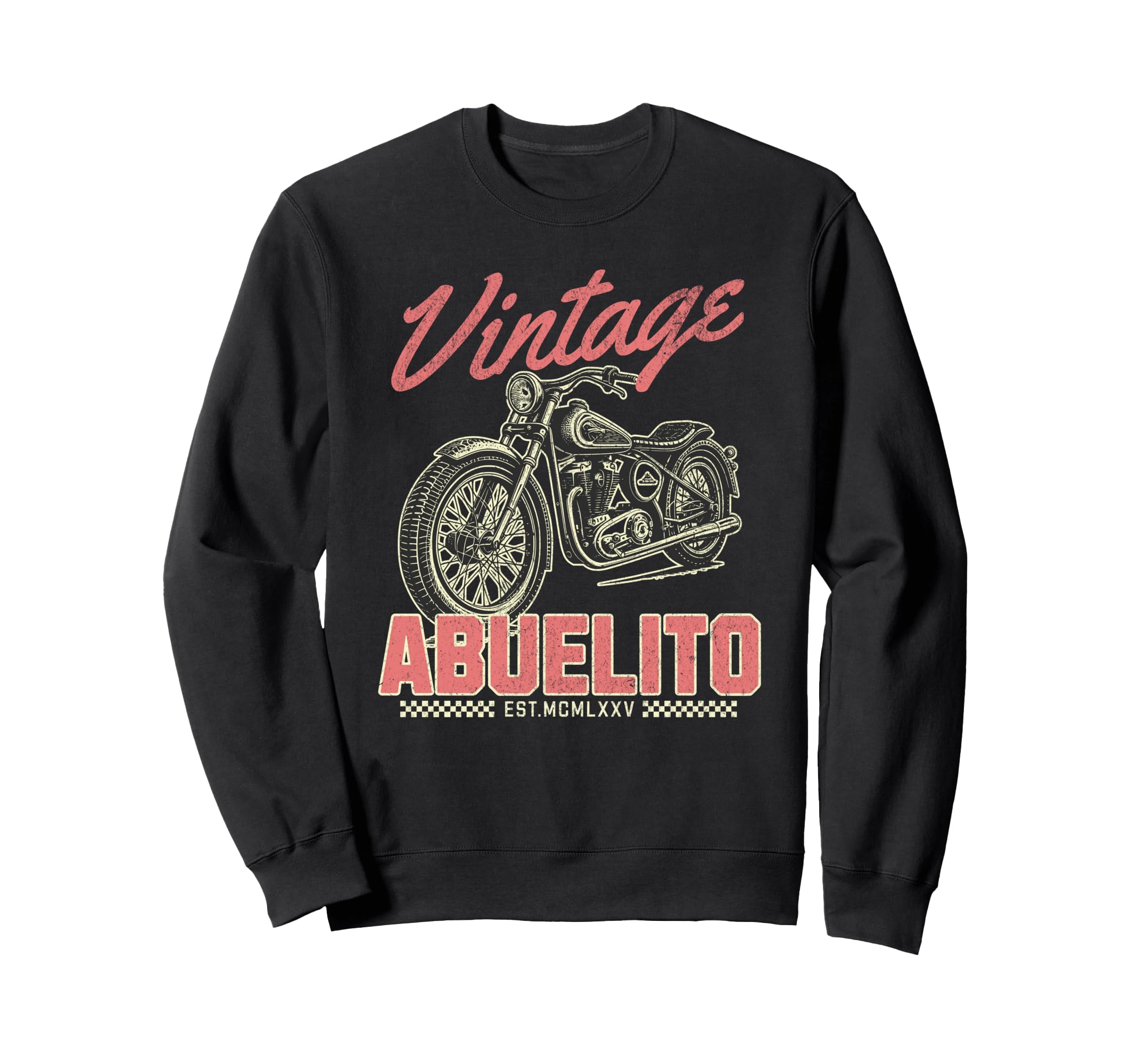 Abuelito Motorcycle Fathers Day Sweatshirt - Minimalist Print Men Women - T-Shirt, Sweatshirt, Hoodie