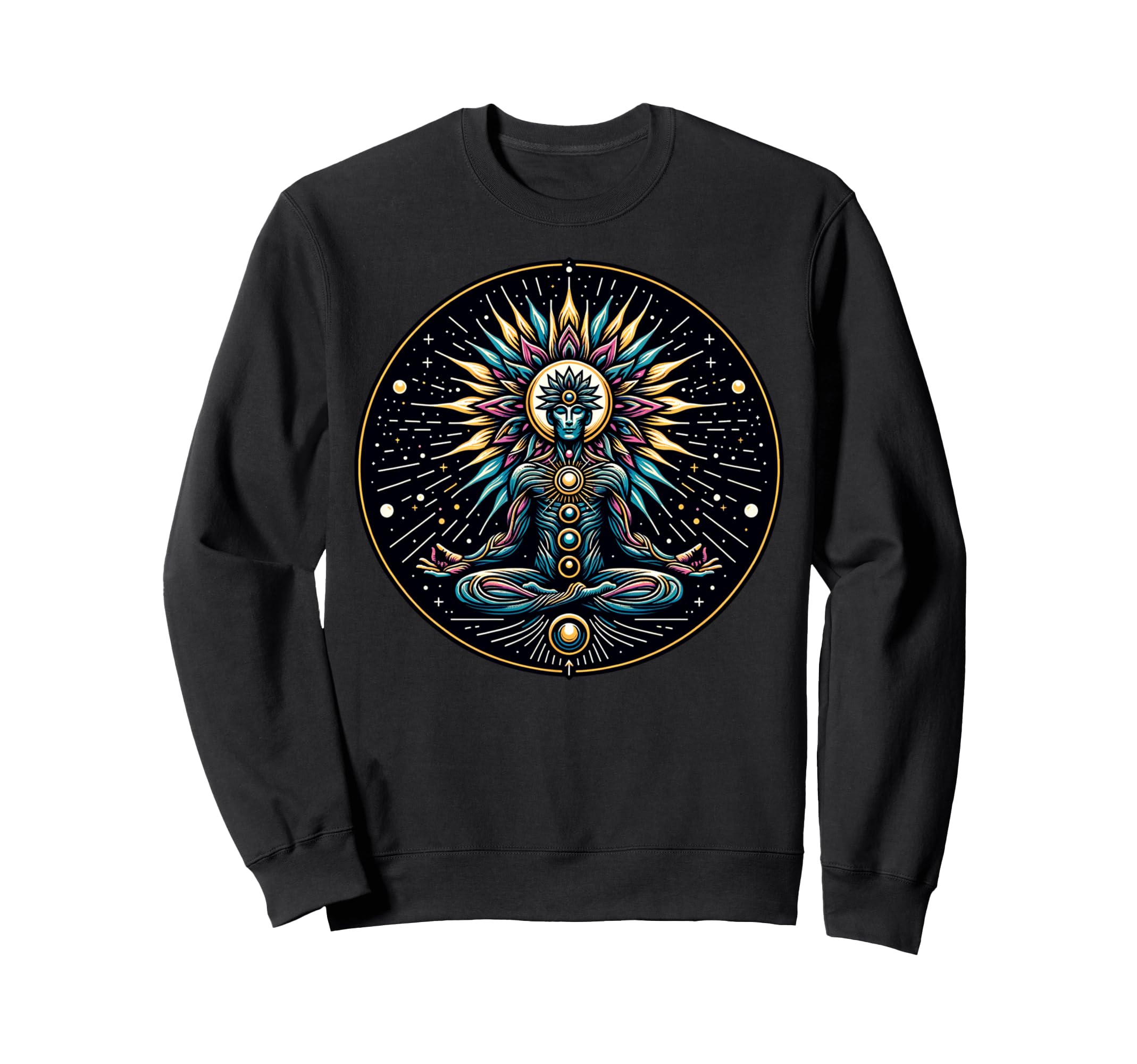 Meditative Figure Spiritual Sweatshirt - Aesthetic Graphic Unisex - T-Shirt, Sweatshirt, Hoodie